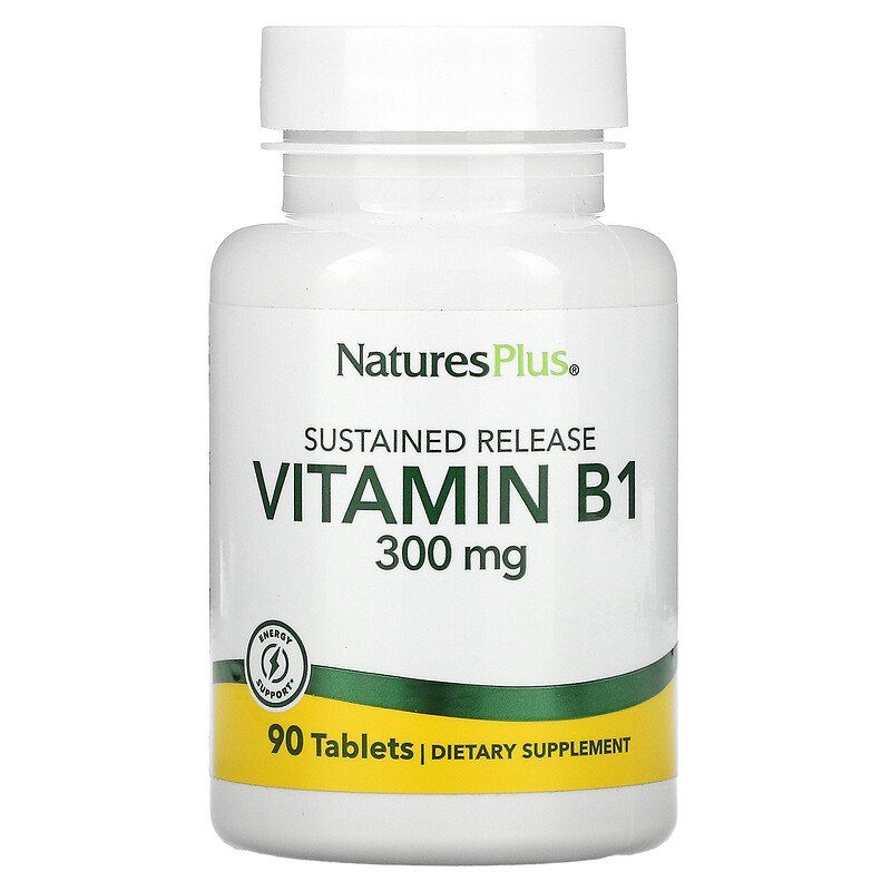 Тіамін (Vitamin B-1), Nature's Plus, Вітамін В1, 300 мг, 90 таблеток