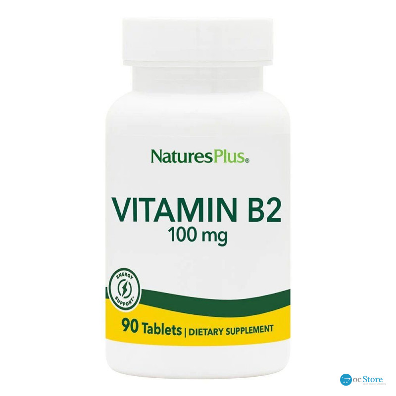 Рибофлавін, Вітамін B-2, Vitamin B-2, Nature's Plus, 100 мг, 90 таблеток