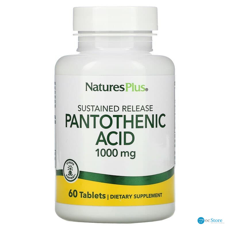 Пантотенова кислота (Pantothenic Acid), Nature's Plus, 1000 мг, 60 таблеток