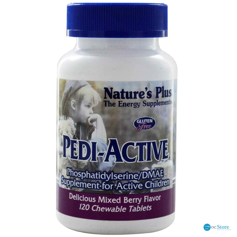 Фосфатидилсерин для активних дітей, Рedi-Active, Nature's Plus, смак ягід, 120 таблеток