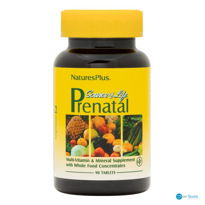 Мультивітаміни для вагітних, Source of Life Prenatal, Nature's Plus, 90 таблеток