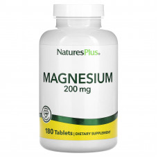 Магній, Magnesium, Nature's Plus, 200 мг, 180 таблеток
