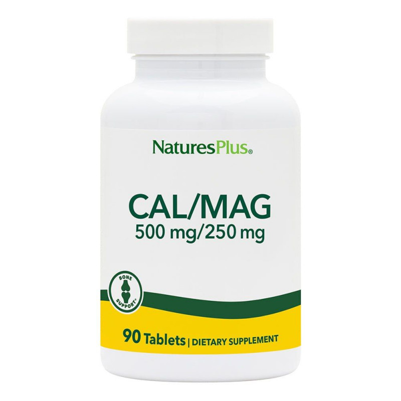 Кальцій та магній, Cal/Mag, Nature's Plus, 500 мг/250 мг, 90 таблеток