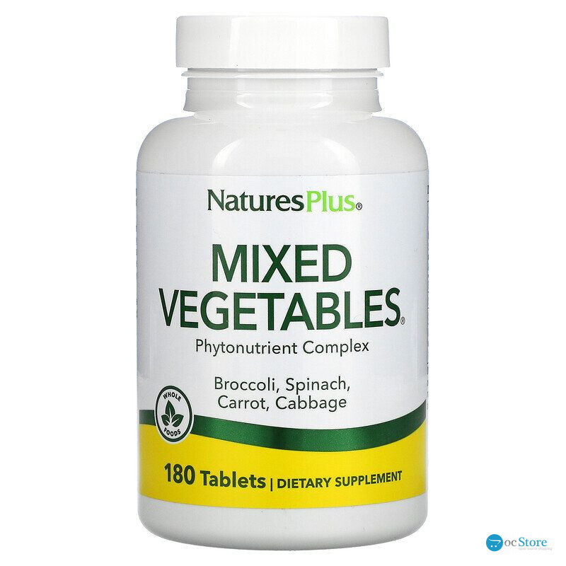 Овочева суміш, Mixed Vegetables, Nature's Plus, 180 таблеток