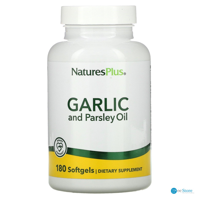 Часник і петрушка (масло), Garlic and Parsley Oil, Nature's Plus, 180 гелевих капсул