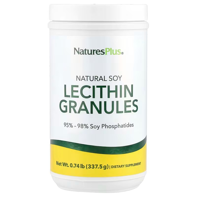 Лецитин із сої, Lecithin Granules, Nature's Plus, натуральні гранули, 337,5 г
