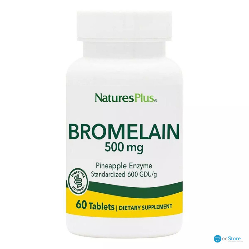 Бромелайн, Bromelain, Nature's Plus, 500 мг, 60 таблеток