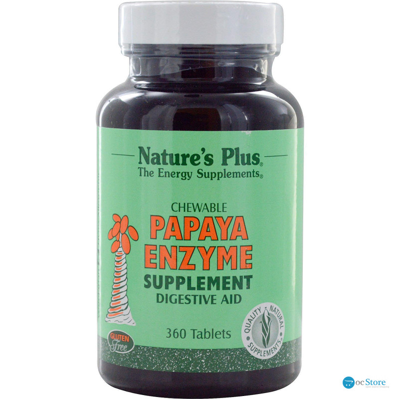 Ферменти папайї, Papaya Enzyme, Nature's Plus, 360 жувальних таблеток