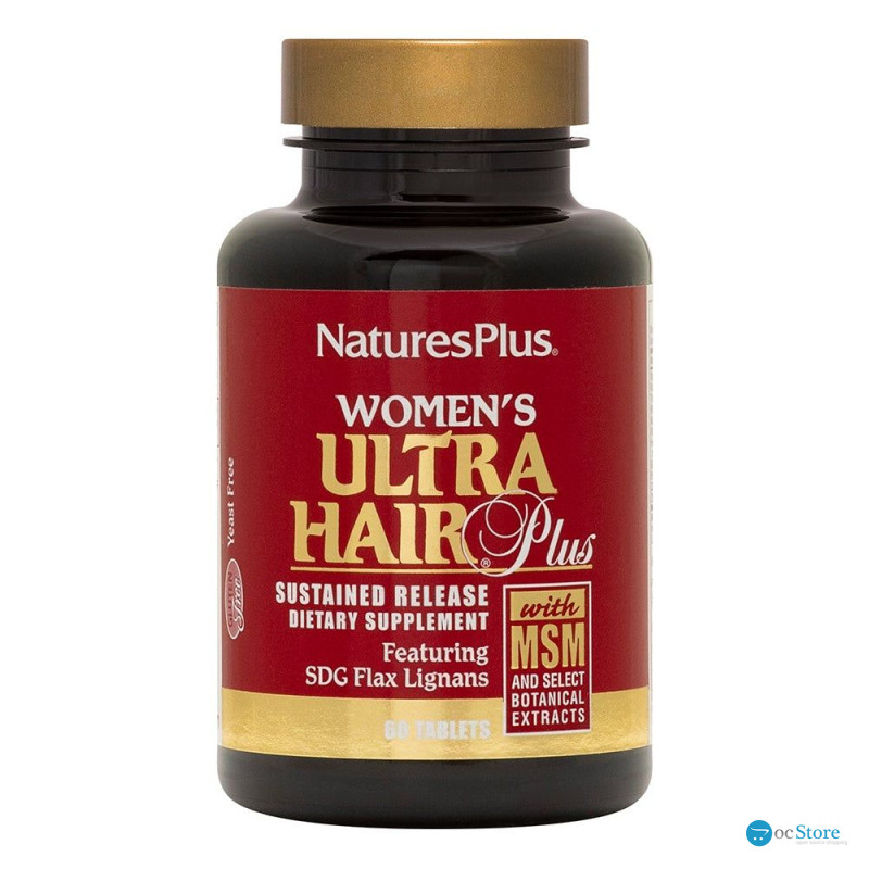 Вітаміни для волосся для жінок, Women's Ultra Hair Plus, Nature's Plus, 60 таблеток із уповільненим вивільненням