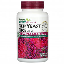 Червоний дріжджовий рис, Red Yeast Rice, Nature's Plus, Herbal Actives, 600 мг, 60 таблеток