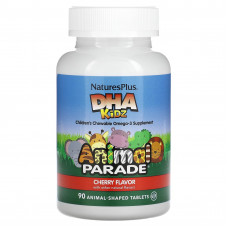Риб'ячий жир для дітей, DHA for Kids, Nature's Plus, Animal Parade, вишневий смак, 90 жувальних цукерок