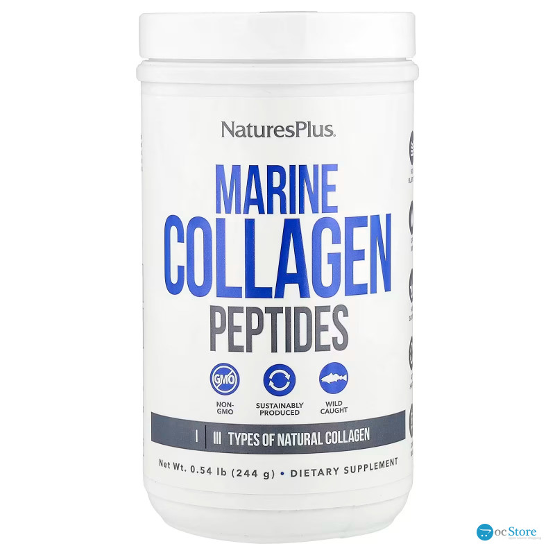 Пептиди морського колагену, Marine Collagen Peptides, Nature's Plus, 244 г
