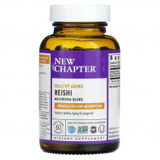 Гриби рейші, Reishi, New Chapter, органік, 60 капсул