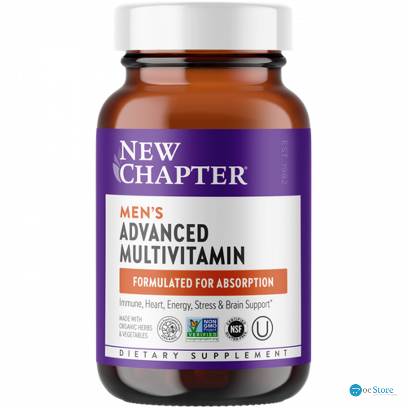 Щоденні вітаміни для чоловіків, Men's Advanced Multivitamin, New Chapter, 48 вегетаріанських таблеток