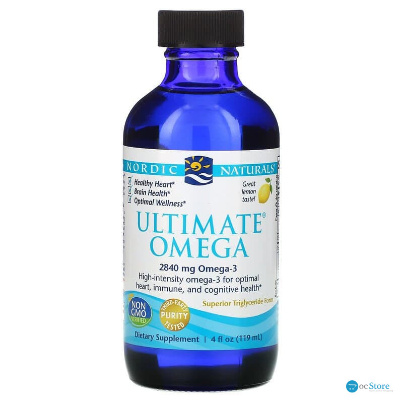Концентрат риб'ячого жиру (лимон), Ultimate Omega, Nordic Naturals, 119 мл.