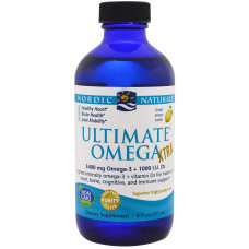 Омега екстра, Omega Xtra, Nordic Naturals, лимонний смак, 237 мл.
