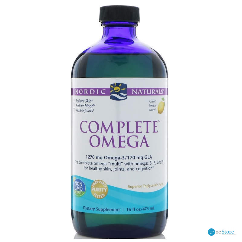 Омега 3 6 9 (лимон), Complete Omega, Nordic Naturals, 473 мл.