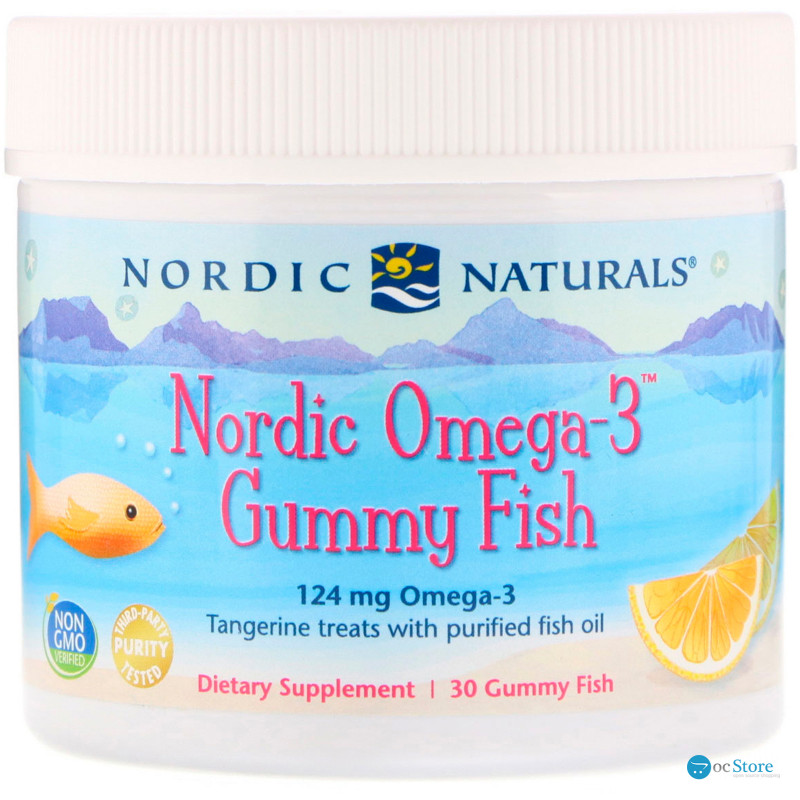 Риб'ячий жир для дітей (мандарин), Omega-3 Gummy Fish, Nordic Naturals, 30 желе