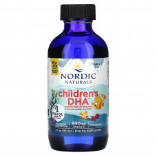 Рідкий риб'ячий жир для дітей віком від 1 до 6 років, Children's DHA, Nordic Naturals, полуниця, 530 мг, 119 мл