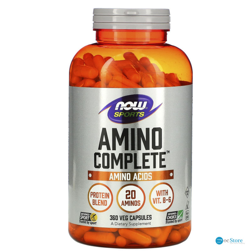 Аміно комплекс, Amino Complete, Now Foods, Sports, 360 вегетаріанських капсул