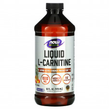 L-карнітин, L-Carnitine, Now Foods, Sports, рідкий, тропічний пунш, 1000 мг, 473 мл
