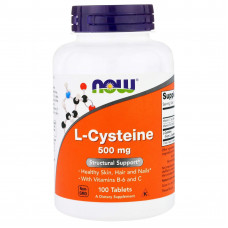 Цистеїн, L-Cysteine, Now Foods, 500 мг, 100 таблеток