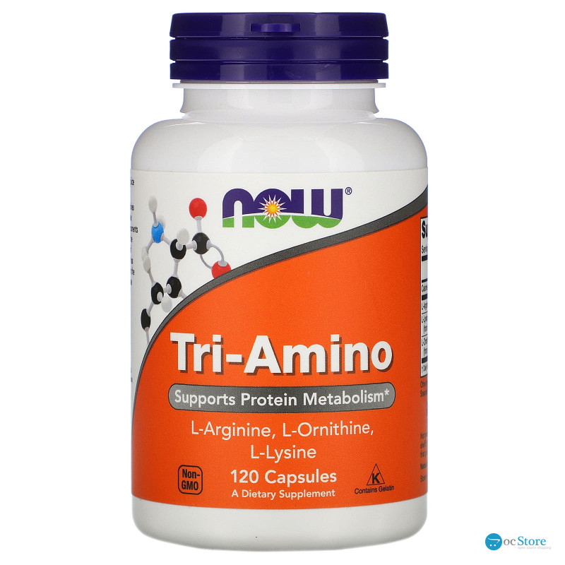 Аргінін, лізин та орнітин, Tri-Amino, Now Foods, 120 капсул