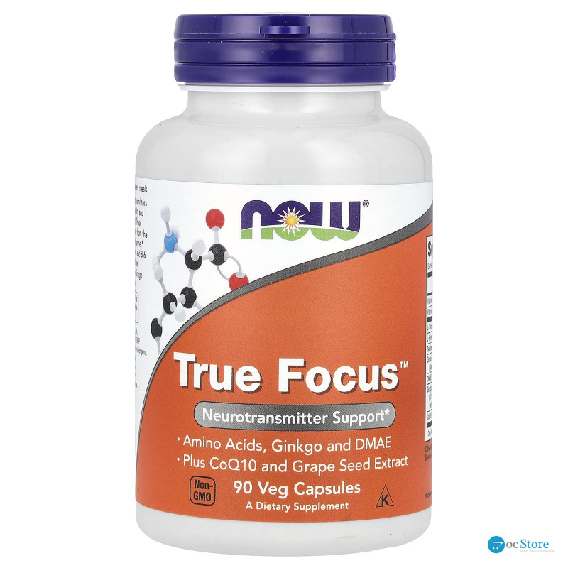 Тру Фокус, True Focus, Now Foods, 90 вегетаріанських капсул.