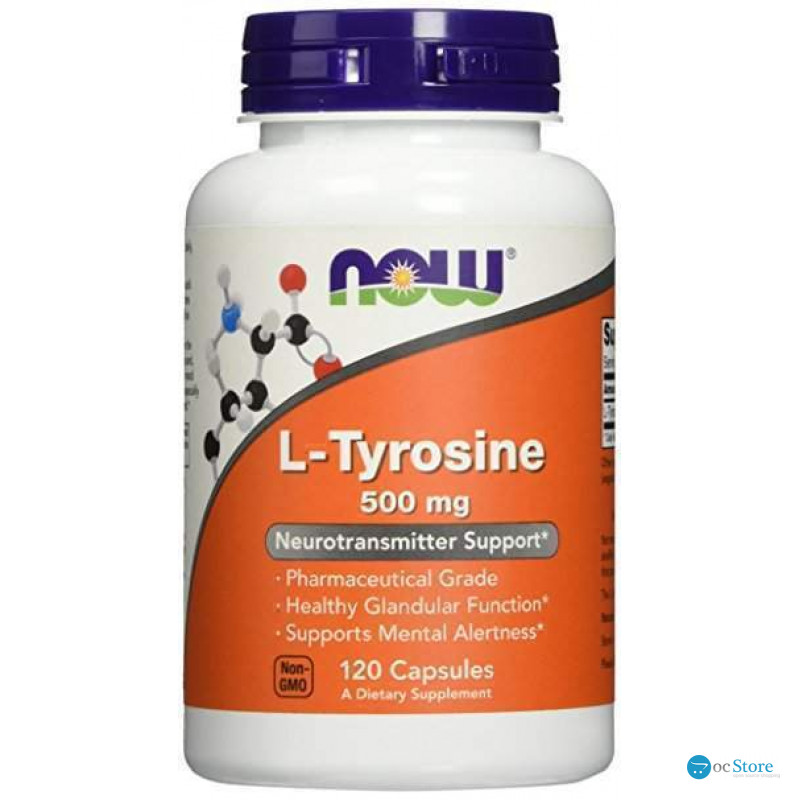 Тирозин, L-Tyrosine, Now Foods, 500 мг, 120 капсул