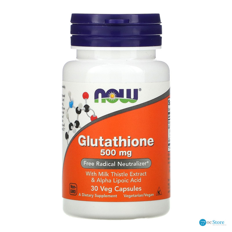 Глутатіон, Glutathione, Now Foods, 500 мг, 30 капсул