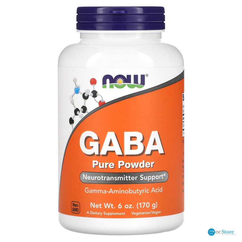Гамма-аміномасляна кислота, GABA, Now Foods, чистий порошок, 170 г