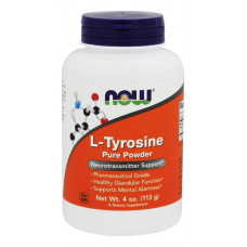 Тирозин, L-Tyrosine, Now Foods, порошок, 113 гр