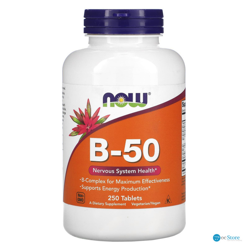 Вітаміни В-50 комплекс, B-50, Now Foods, 250 таблеток