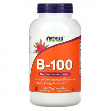 Комплекс В-100, B-Vitamins, Now Foods, для нервової системи, 250 вегетаріанських капсул