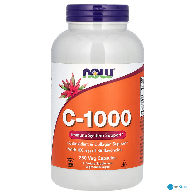 Вітамін С-1000 з біофлавоноїдами, C-1000, Now Foods, 250 вегетаріанських капсул