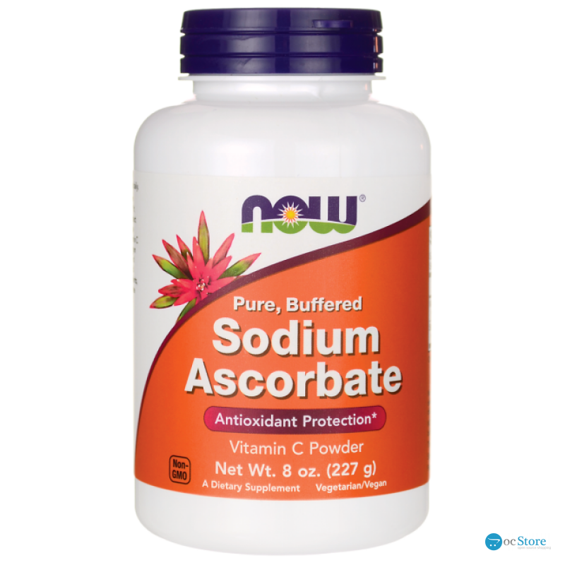 Аскорбат натрію, Sodium Ascorbate, NOW Foods, буферизований порошок, 227 г