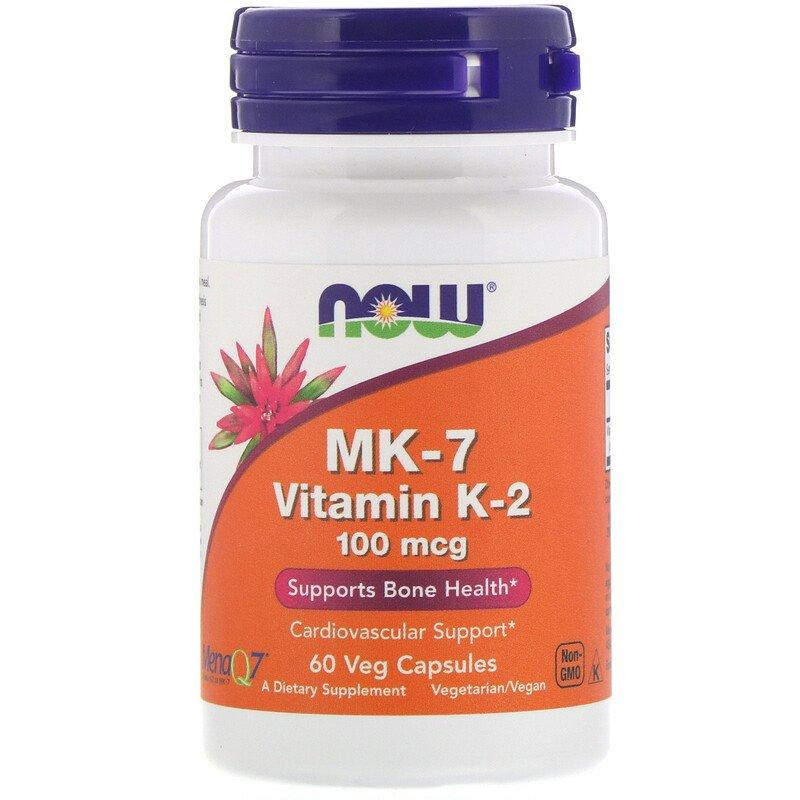 Вітамін К2, МК-7 Vitamin K-2, Now Foods, 100 мкг, 60 капсул