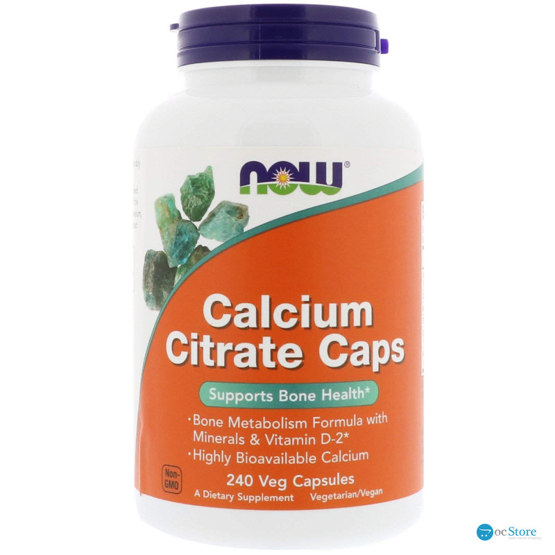 Цитрат кальцію з мінералами (Calcium Citrate), Now Foods, 240 вегетаріанських капсул