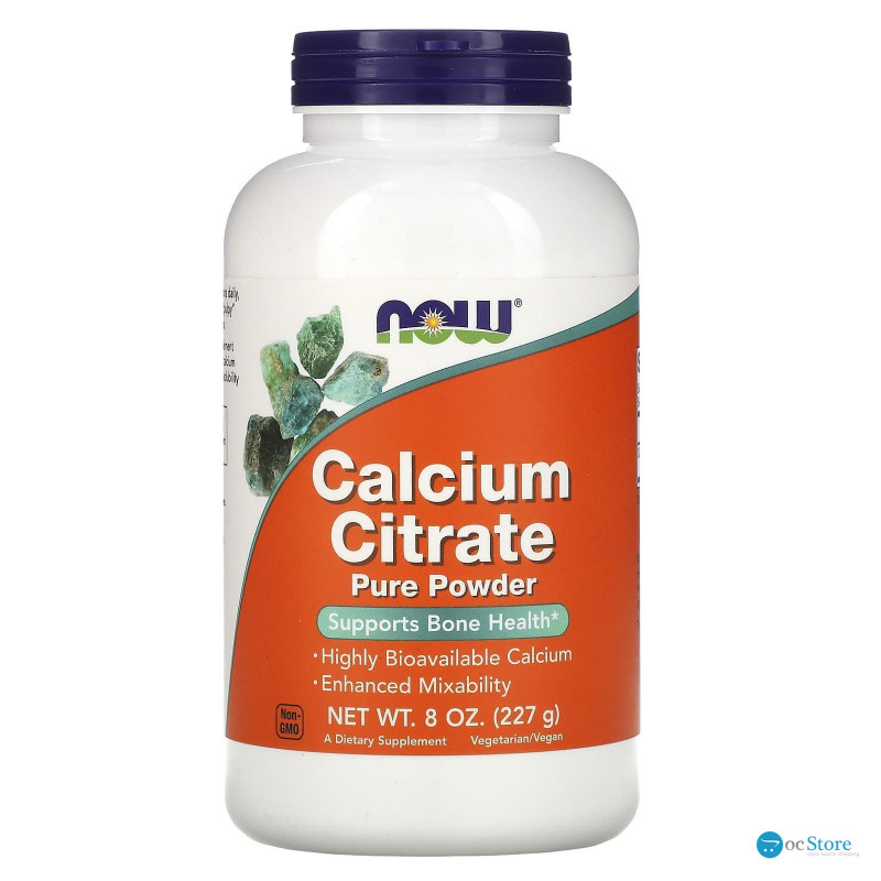 Цитрат кальцію, Calcium Citrate, Now Foods, порошок, 227 г