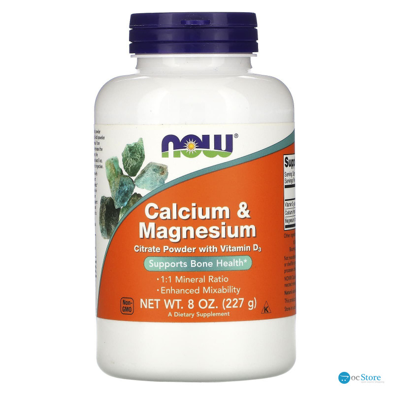 Кальцій та магній, Calcium & Magnesium, Now Foods, 227 г