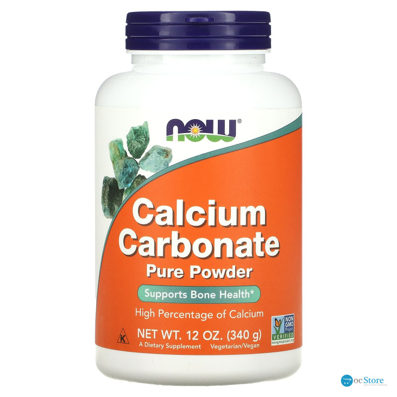 Карбонат кальцію (порошок), Calcium Carbonate, Now Foods, 340 г
