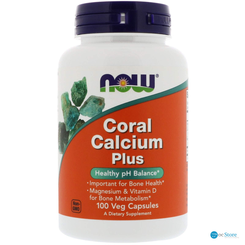 Кораловий кальцій плюс, Coral Calcium Plus, Now Foods, 100 вегетаріанських капсул