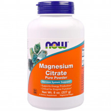 Магнію цитрат, Magnesium Citrate, NOW Foods, 100% чистий порошок, 227 г
