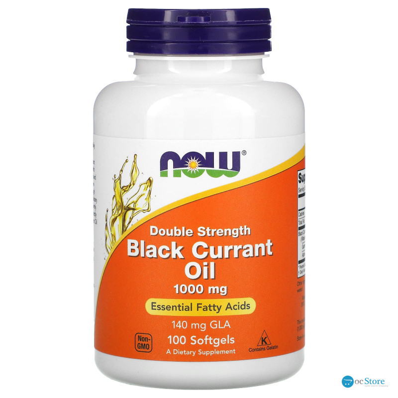Масло чорної смородини, Black Currant Oil, Now Foods, 1000 мг, 100 гелевих капсул