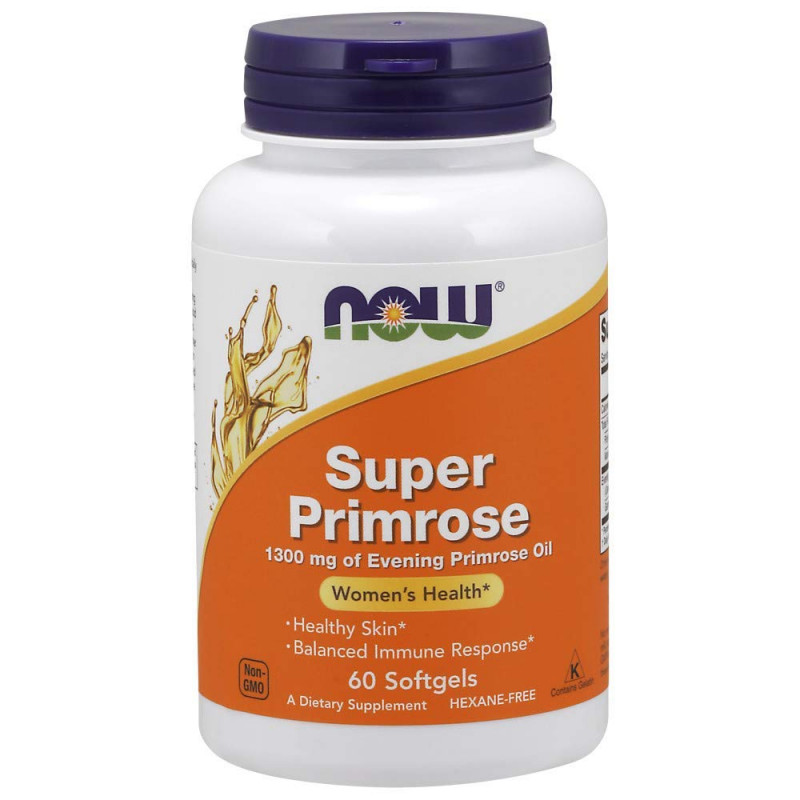 Олія вечірньої примули, Super Primrose, Now Foods, 1300 мг, 60 капсул
