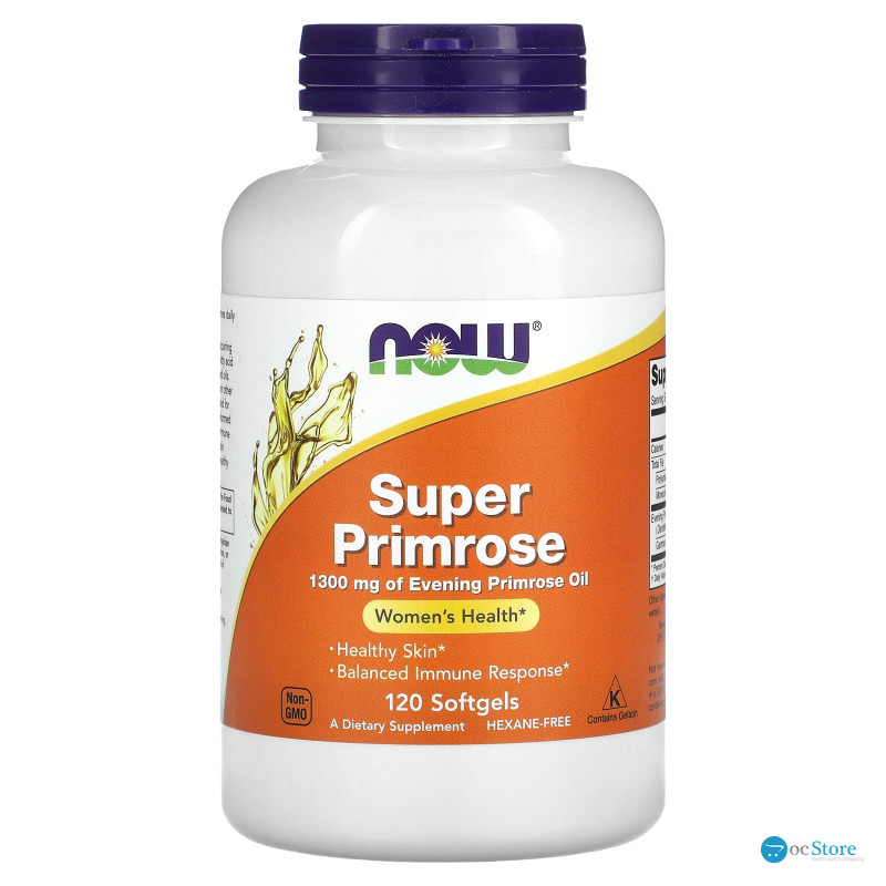 Олія вечірньої примули, Evening Primrose Oil, Now Foods, супер, 1300 мг, 120 гелевих капсул
