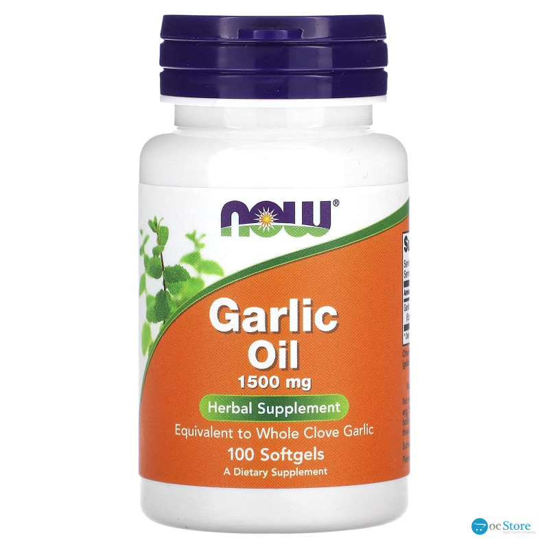 Часникова олія, Garlic Oil, Now Food, 1500 мг, 100 капсул