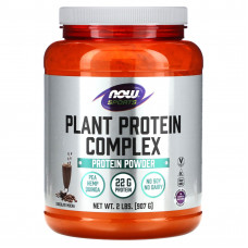 Протеїн рослинний, Plant Protein, Now Foods, комплекс з лободи, гороху та конопель, смак шоколадного мокко, 907 г