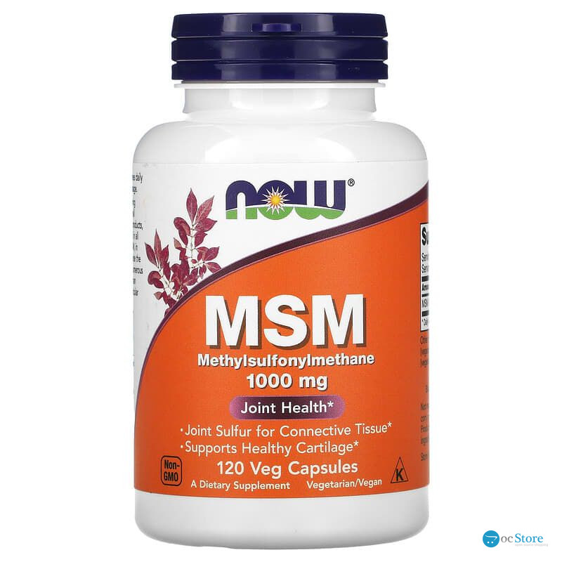Метилсульфонілметан, MSM, Methylsulfonylmethane, Now Foods, 1000 мг, 120 вегетаріанських капсул