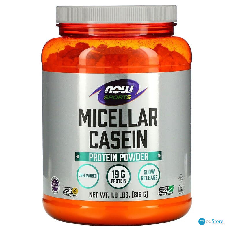 Міцелярний казеїн, Micellar Casein, Now Foods, Sports, порошок швидкого приготування, без ароматизаторів, 816 г